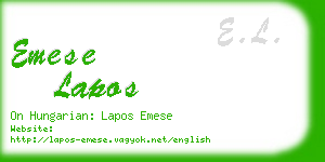 emese lapos business card